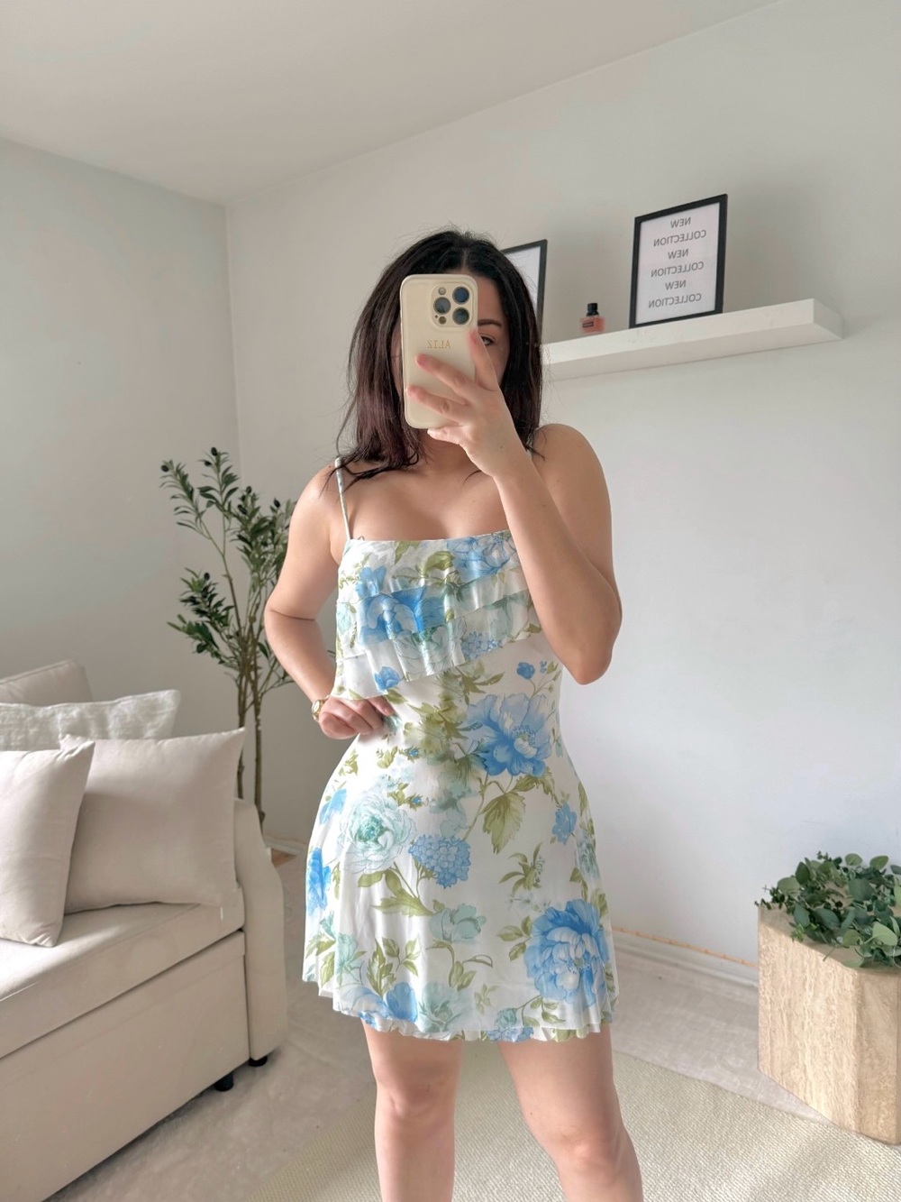 Floral Ruffle Mini Dress - Picture 3 of 9